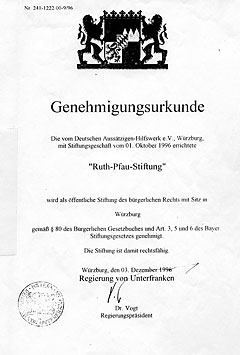 Genehmigungsurkunde Genehmigungsurkunde